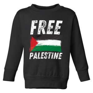 Free Palestine Palestine Flag Free Gaza Arabic Liberators Toddler Sweatshirt