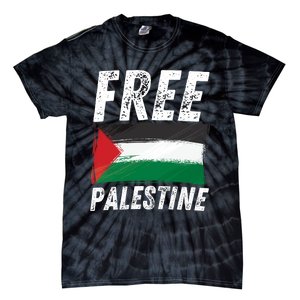 Free Palestine Palestine Flag Free Gaza Arabic Liberators Tie-Dye T-Shirt