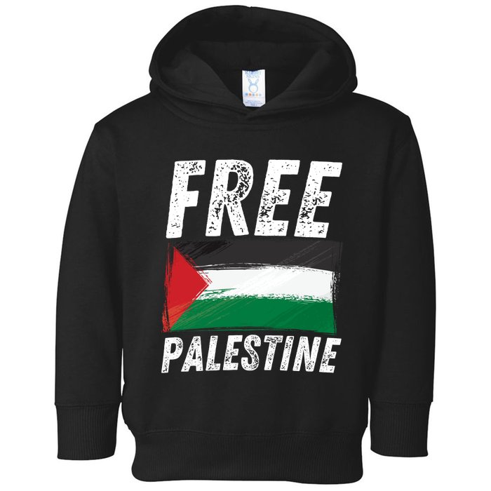 Free Palestine Palestine Flag Free Gaza Arabic Liberators Toddler Hoodie