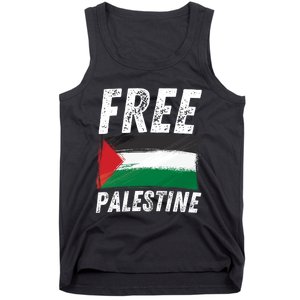 Free Palestine Palestine Flag Free Gaza Arabic Liberators Tank Top