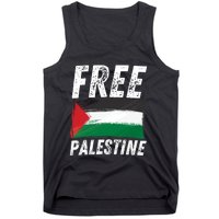 Free Palestine Palestine Flag Free Gaza Arabic Liberators Tank Top