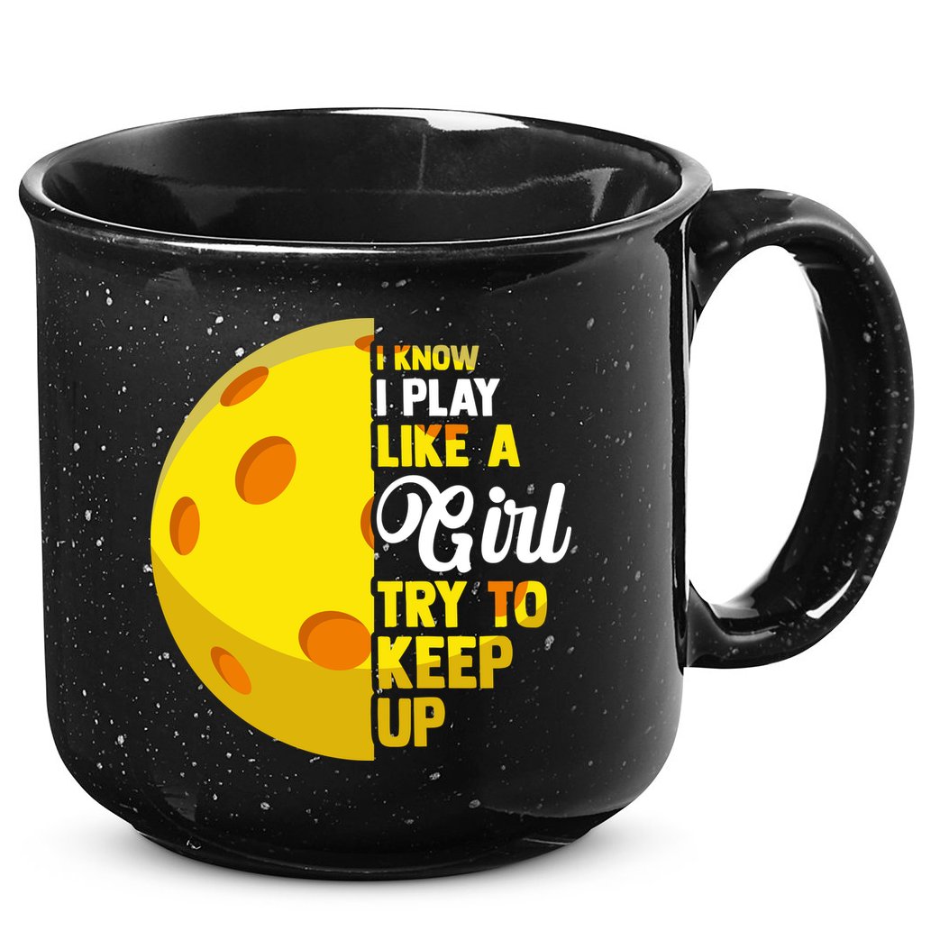 Funny Pickleball Player Girl Pickleball Gift 15oz Campfire Ceramic Mug
