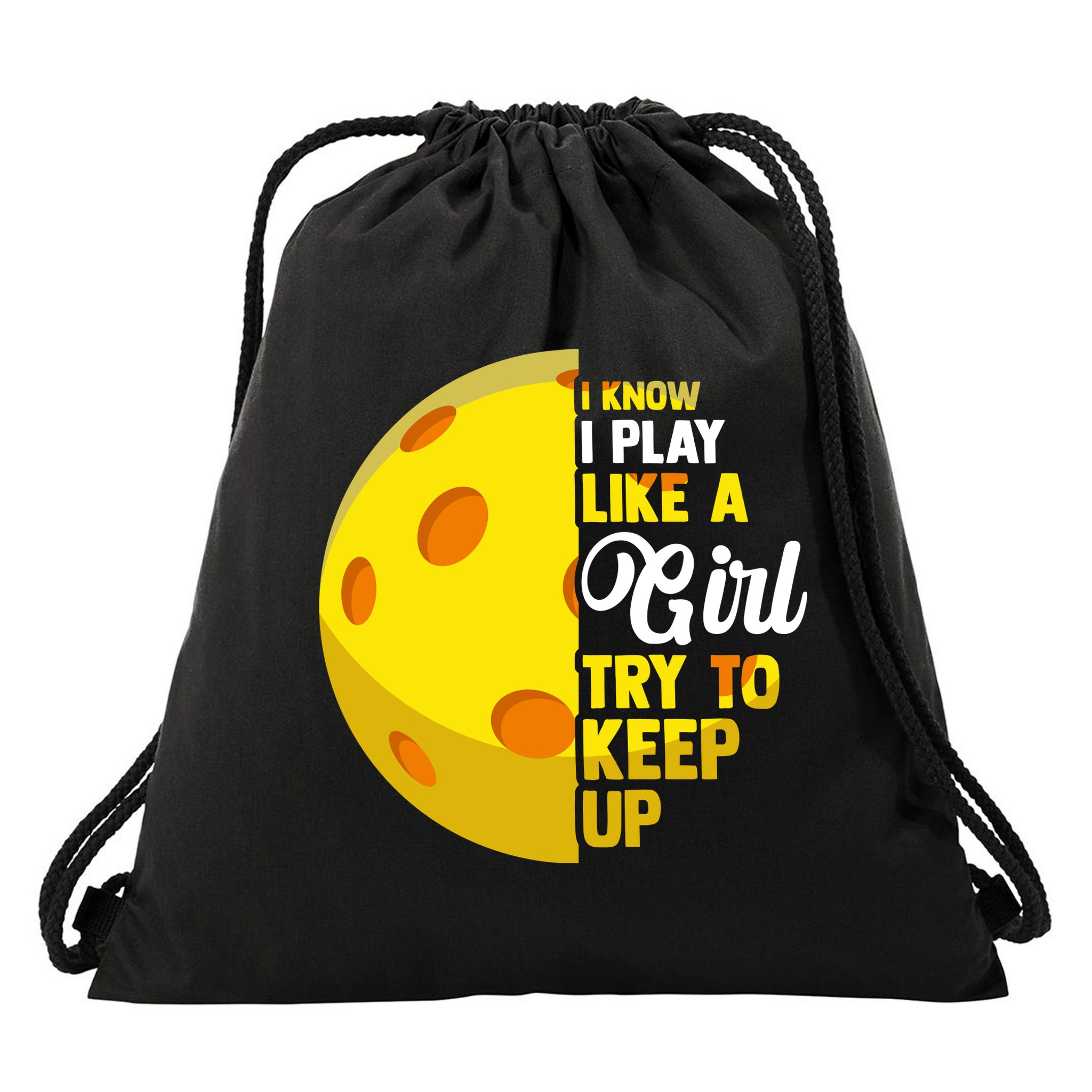 Funny Pickleball Player Girl Pickleball Gift Drawstring Bag