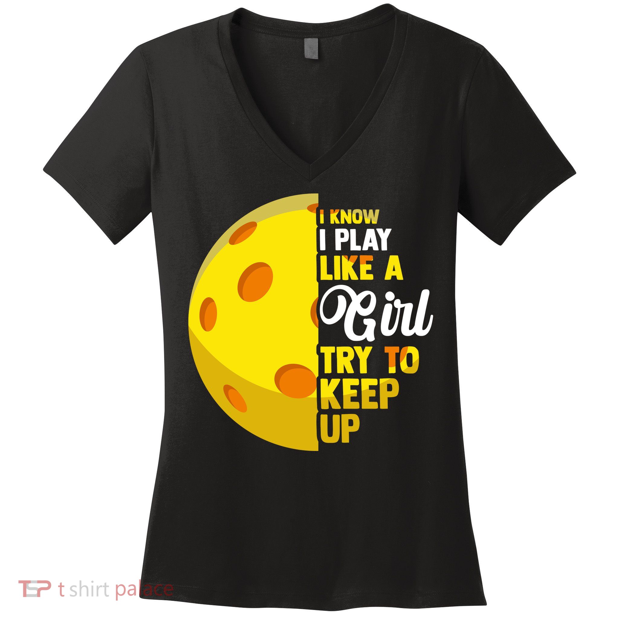 Funny Pickleball Player Girl Pickleball Gift Women's V-Neck T-Shirt