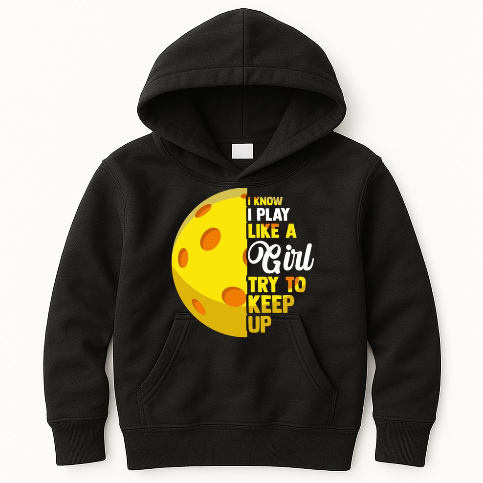 Funny Pickleball Player Girl Pickleball Gift Kids Hoodie
