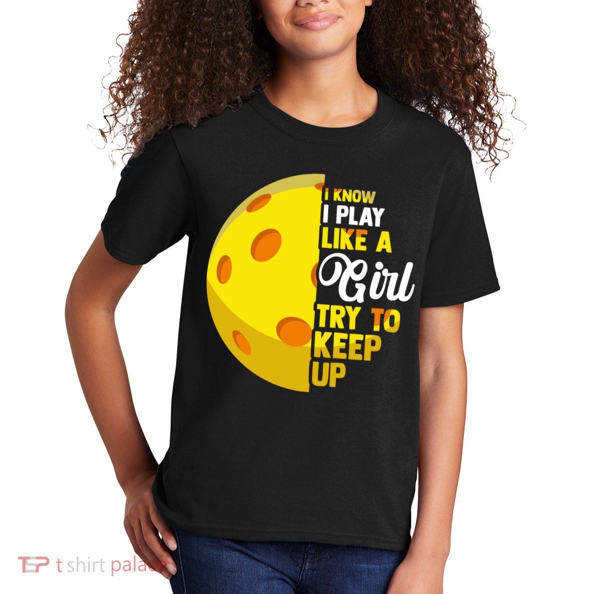 Funny Pickleball Player Girl Pickleball Gift Kids T-Shirt