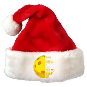 Funny Pickleball Player Girl Pickleball Gift Premium Christmas Santa Hat