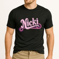 Funny Pink Personalized Name Nicki I Love Nicki Cooling Performance Crew T-Shirt