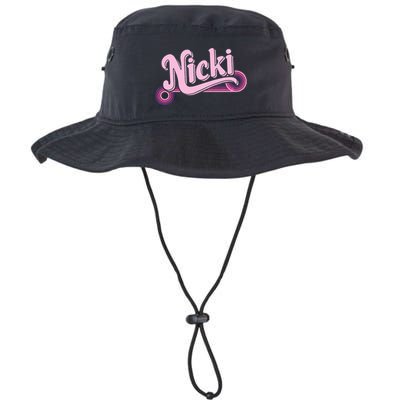Funny Pink Personalized Name Nicki I Love Nicki Bucket Hat