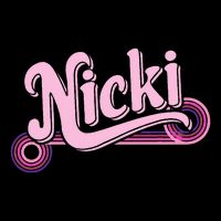 Funny Pink Personalized Name Nicki I Love Nicki Flat Bill Trucker Hat