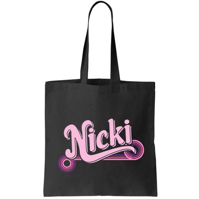 Funny Pink Personalized Name Nicki I Love Nicki Bag