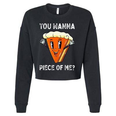 Funny Pumpkin Pie Thanksgiving Foodie Gift Cropped Pullover Crew