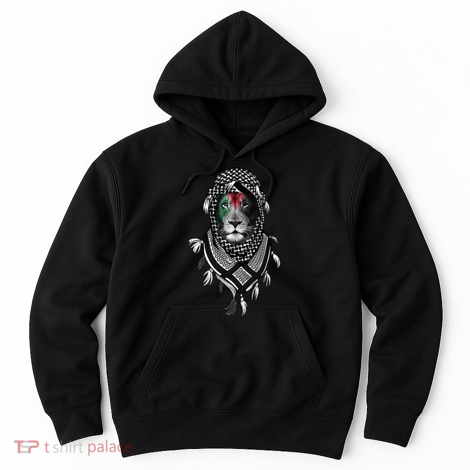 Free Palestine Palestinian Lion Hoodie