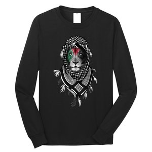 Free Palestine Palestinian Lion Long Sleeve Shirt