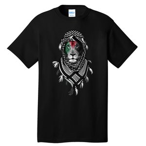 Free Palestine Palestinian Lion Tall T-Shirt