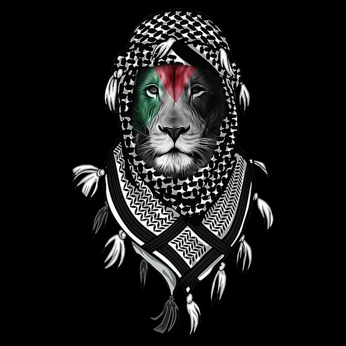 Free Palestine Palestinian Lion Button