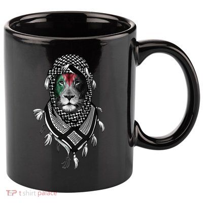 Free Palestine Palestinian Lion 11oz C Handle Ceramic Mug