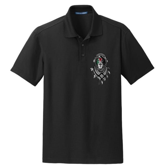 Free Palestine Palestinian Lion Dry Zone Grid Polo