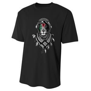 Free Palestine Palestinian Lion Performance Sprint T-Shirt