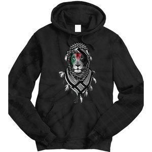 Free Palestine Palestinian Lion Tie Dye Hoodie