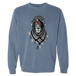 Free Palestine Palestinian Lion Garment-Dyed Sweatshirt