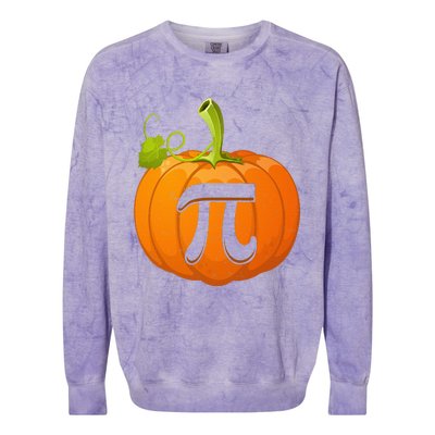 Funny Pumpkin Pie Math Teacher Halloween Thankgiving Pi Day Colorblast Crewneck Sweatshirt