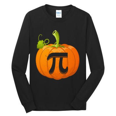 Funny Pumpkin Pie Math Teacher Halloween Thankgiving Pi Day Tall Long Sleeve T-Shirt