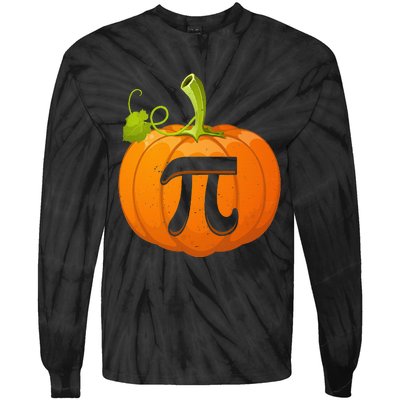 Funny Pumpkin Pie Math Teacher Halloween Thankgiving Pi Day Tie-Dye Long Sleeve Shirt