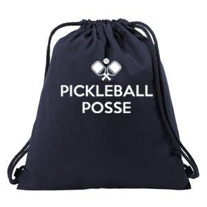 Funny Pickleball Posse Costume Funny Pickleball Lover Pickleballer Shirt Drawstring Bag