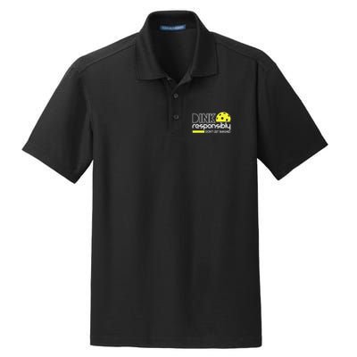Funny Pickleball Player Dink Responsibly Don't Get Smashed Dry Zone Grid Polo