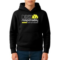 Funny Pickleball Player Dink Responsibly Don't Get Smashed Kids Hoodie
