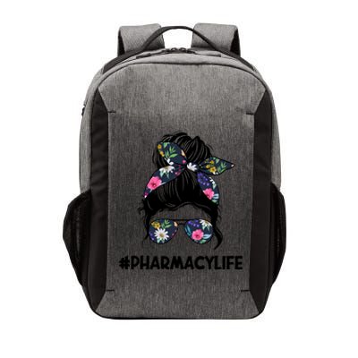 Funny Pharmacist Pharmacy Life Technician Tech Messy Bun Gift Vector Backpack