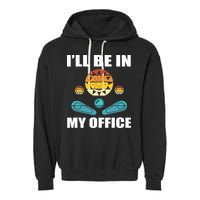 Funny Pinball Player Design Retro Gamer Pinnball Garment-Dyed Fleece Hoodie