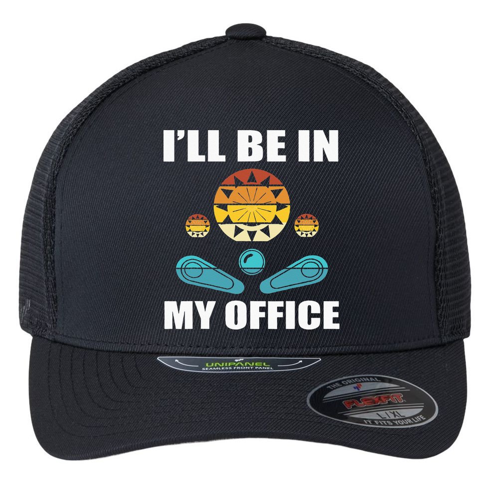 Funny Pinball Player Design Retro Gamer Pinnball Flexfit Unipanel Trucker Cap