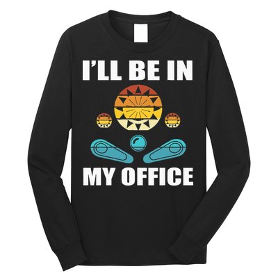 Funny Pinball Player Design Retro Gamer Pinnball Long Sleeve Shirt
