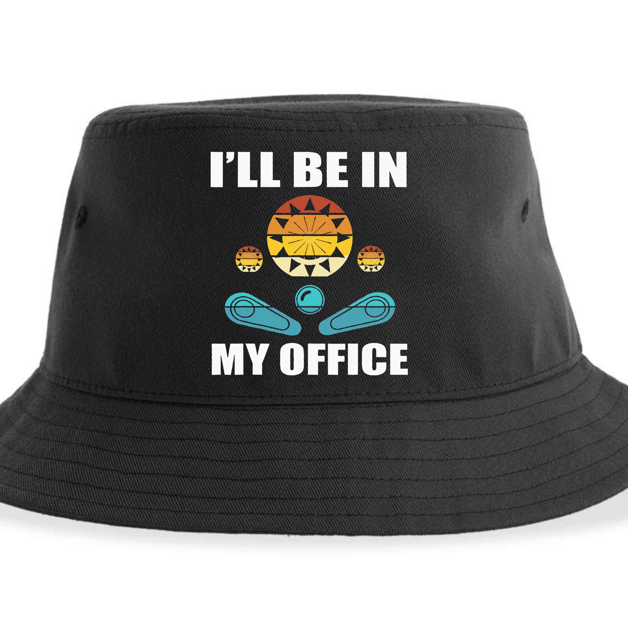 Funny Pinball Player Design Retro Gamer Pinnball Sustainable Bucket Hat