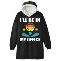 Funny Pinball Player Design Retro Gamer Pinnball Hooded Wearable Blanket