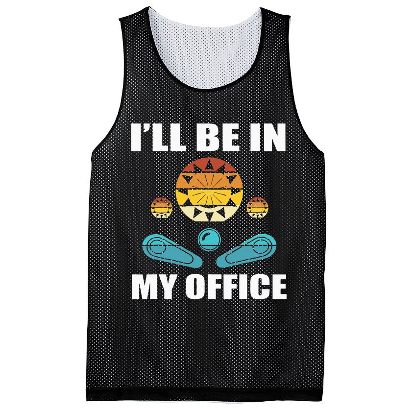 Funny Pinball Player Design Retro Gamer Pinnball Mesh Reversible Basketball Jersey Tank
