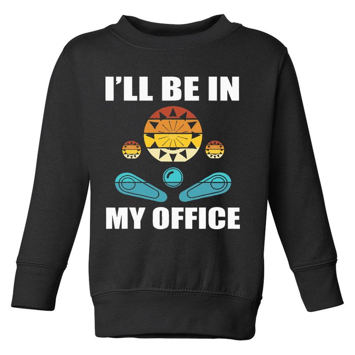 Funny Pinball Player Design Retro Gamer Pinnball Toddler Sweatshirt