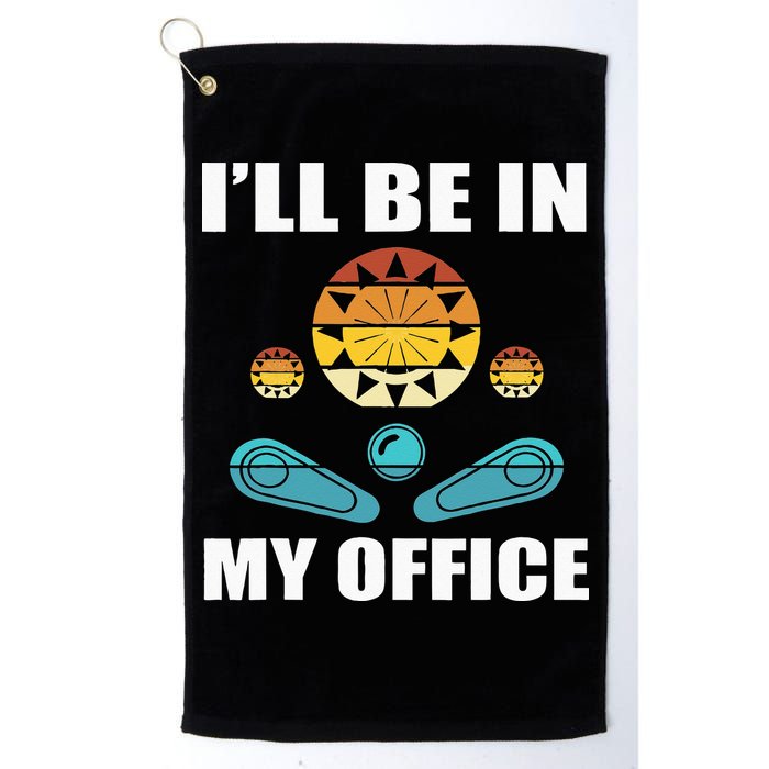 Funny Pinball Player Design Retro Gamer Pinnball Golf Towel