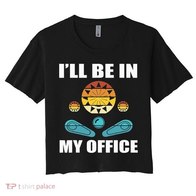 Funny Pinball Player Design Retro Gamer Pinnball Crop Top