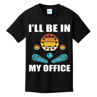 Funny Pinball Player Design Retro Gamer Pinnball Kids T-Shirt