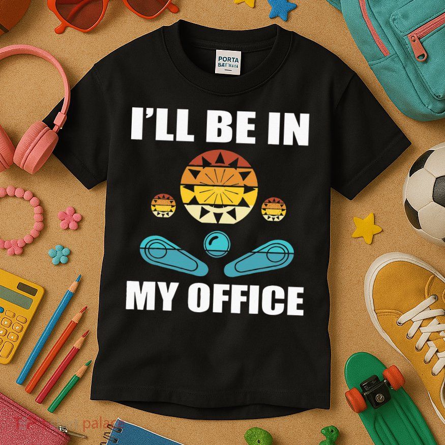 Funny Pinball Player Design Retro Gamer Pinnball Kids T-Shirt