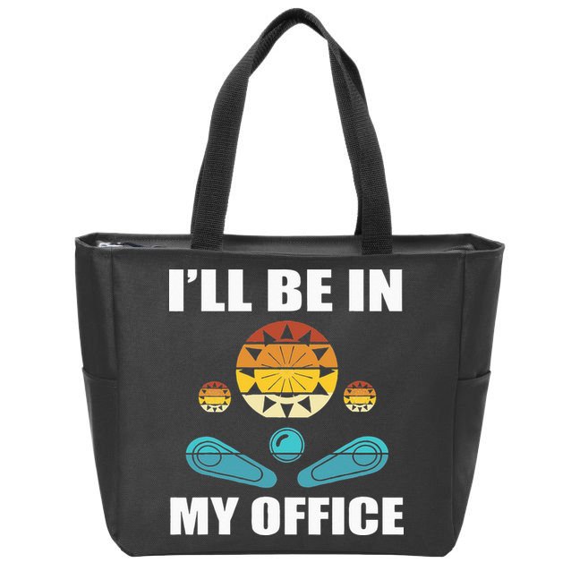 Funny Pinball Player Design Retro Gamer Pinnball Zip Tote Bag