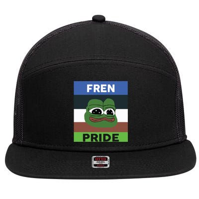 Fren Pride PEPE The Frog 7 Panel Mesh Trucker Snapback Hat