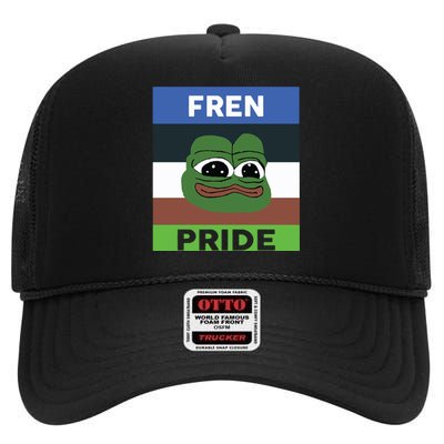 Fren Pride PEPE The Frog High Crown Mesh Back Trucker Hat