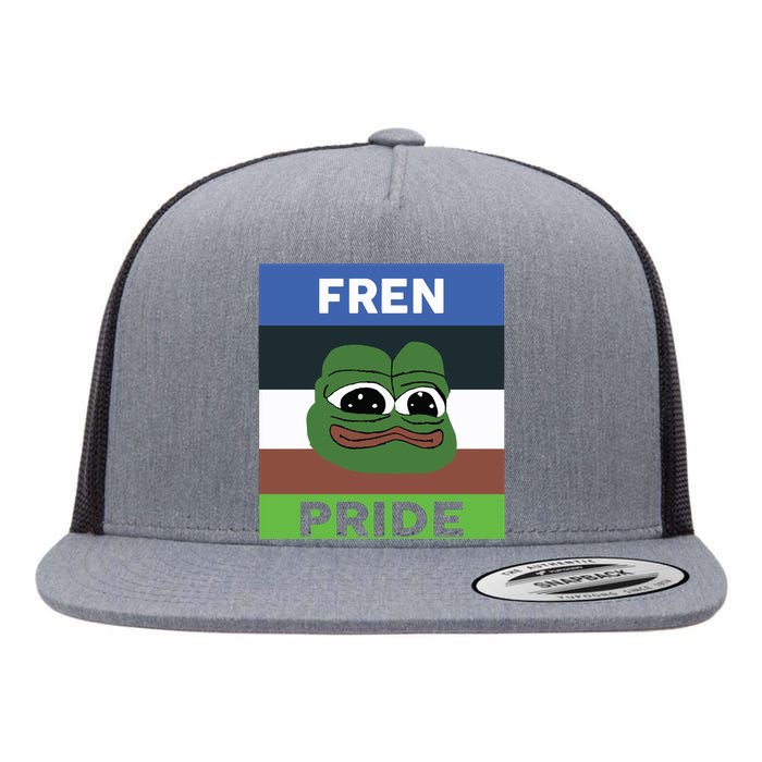 Fren Pride PEPE The Frog Flat Bill Trucker Hat