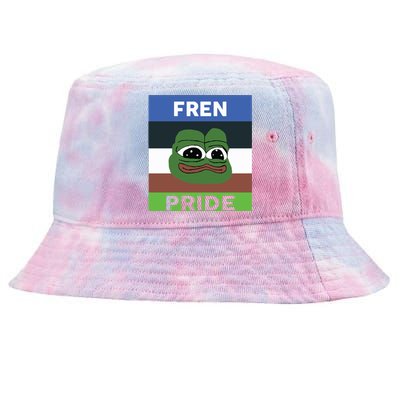 Fren Pride PEPE The Frog Tie-Dyed Bucket Hat