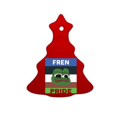 Fren Pride PEPE The Frog Ceramic Tree Ornament