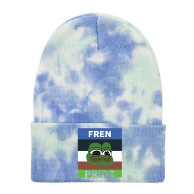 Fren Pride PEPE The Frog Tie Dye 12in Knit Beanie